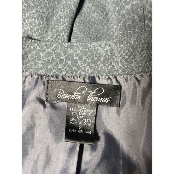 Brandon Thomas Reptile Print Vegan Suede 3/4 Sleeve Blazer Jacket Small - Picture 5 of 5
